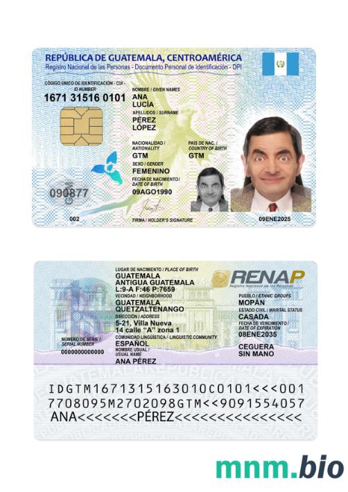 Karta identyfikacyjna Gwatemali 2025-obecnie